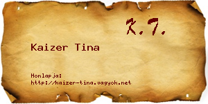 Kaizer Tina névjegykártya